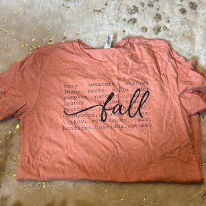 New Women's Fall Graphic Tee - Orange